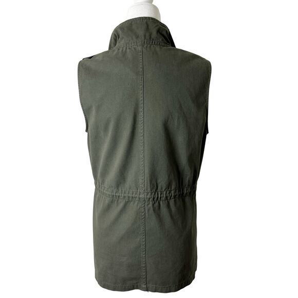 Ashley by 26 International Womens Utility Vest M Green Cargo Pockets 100% Cotton - Picture 6 of 9